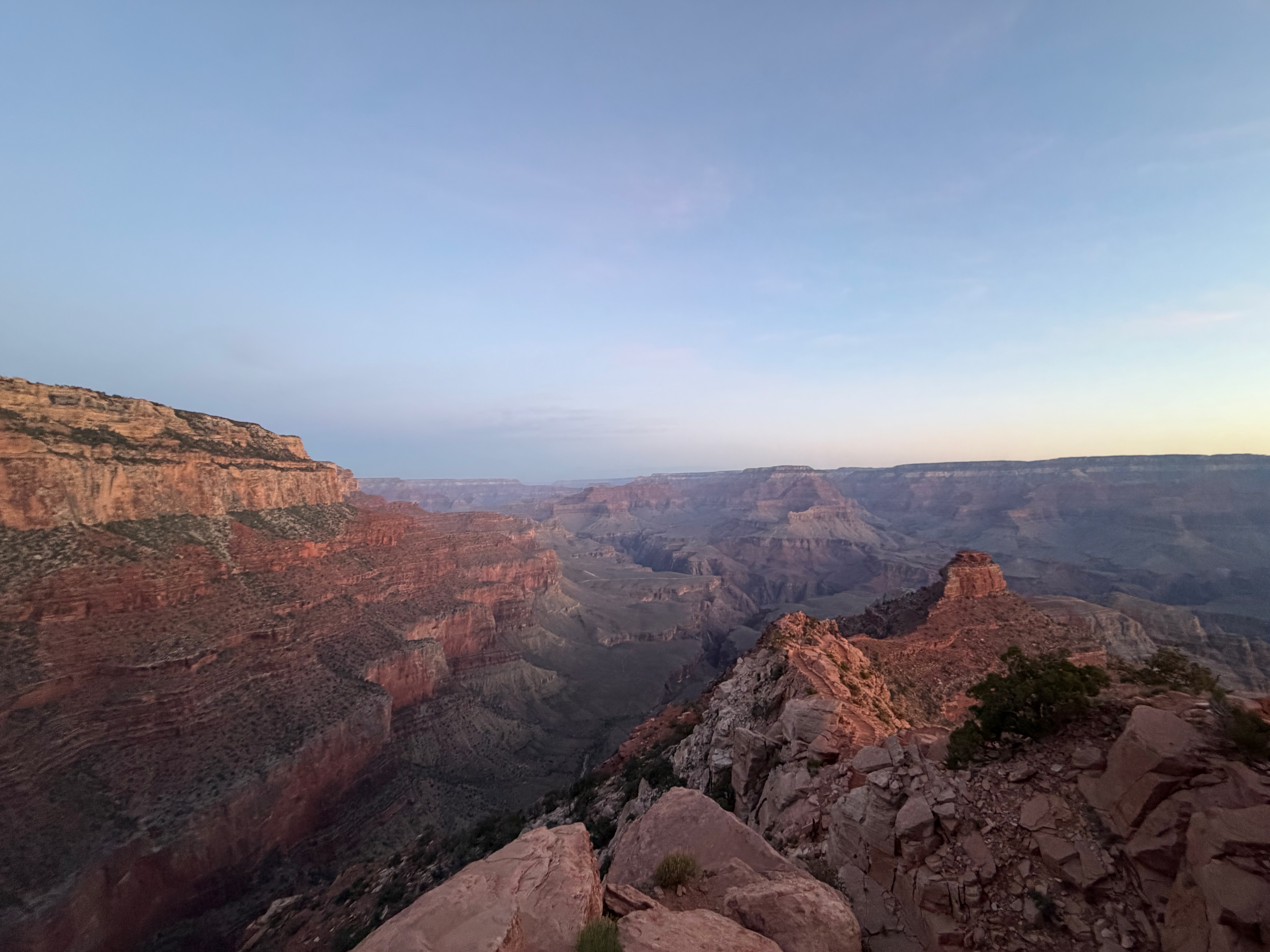 Grand Canyon rim at dawn